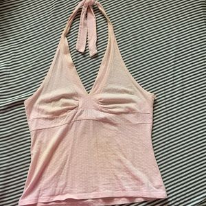 Light Pink Polka Dot Halter Top